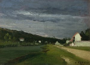 Landschaft mit stürmischem Himmel, 1864